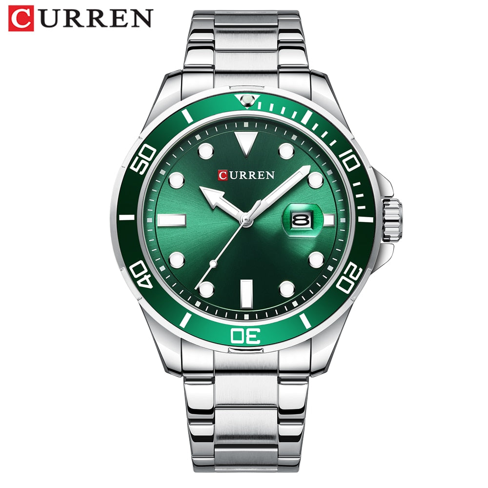 CURREN Watches Mens Quartz Stainless Steel Band Writwatches for Male Business Design Simple Clock Relogio Masculino