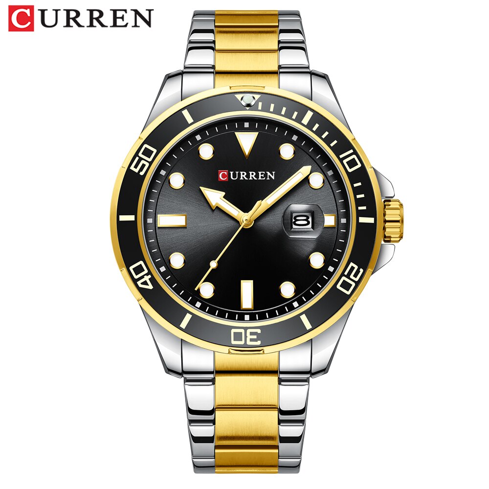 CURREN Watches Mens Quartz Stainless Steel Band Writwatches for Male Business Design Simple Clock Relogio Masculino