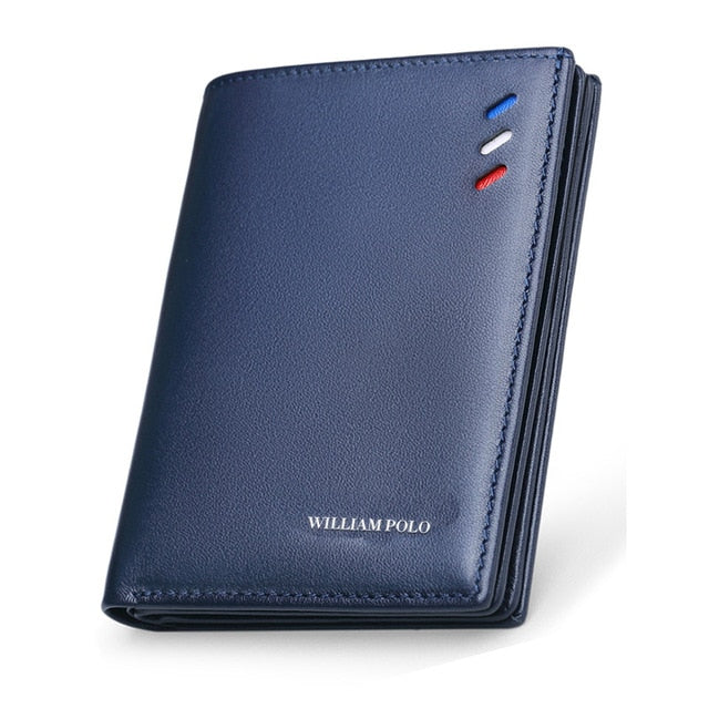 Men Wallets Leather Purse credit card Luxury Card package 2022 WILLIAMPOLO Genuine Leather Men&#39;s WalletsNew Design Men Short