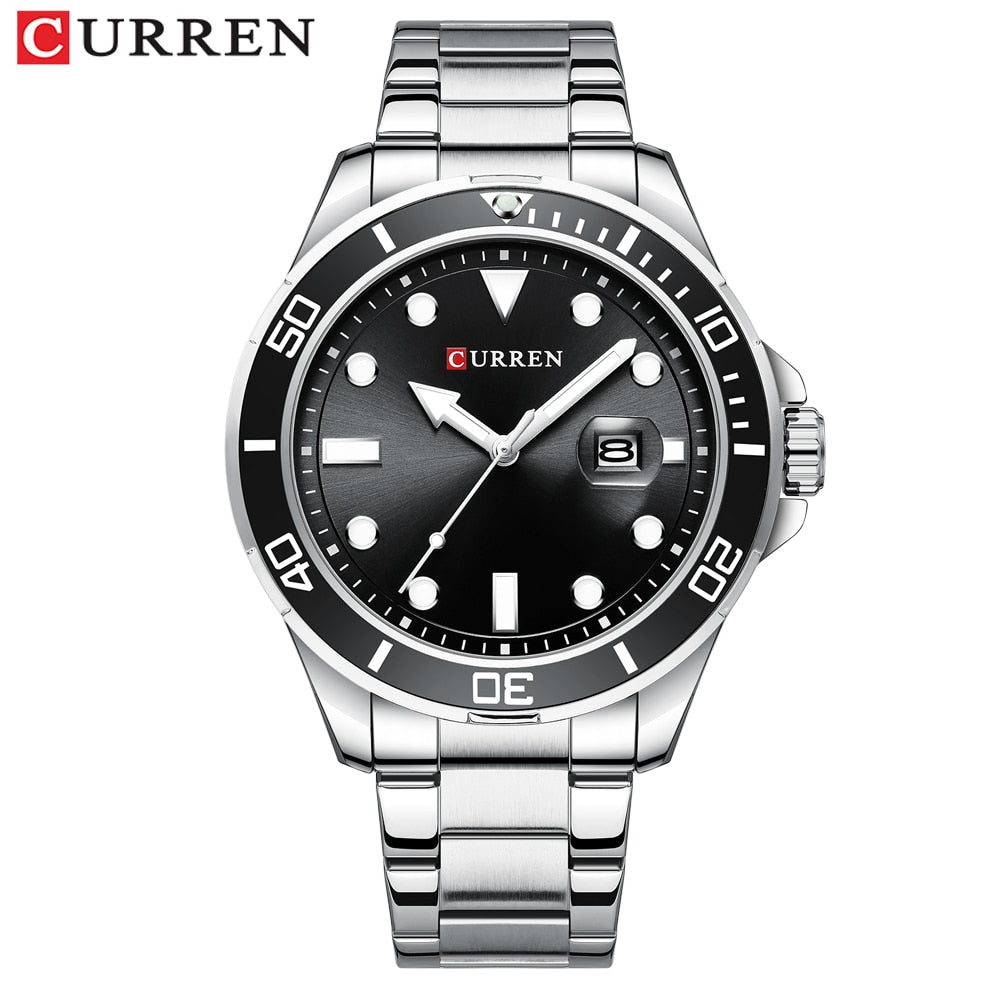 CURREN Watches Mens Quartz Stainless Steel Band Writwatches for Male Business Design Simple Clock Relogio Masculino