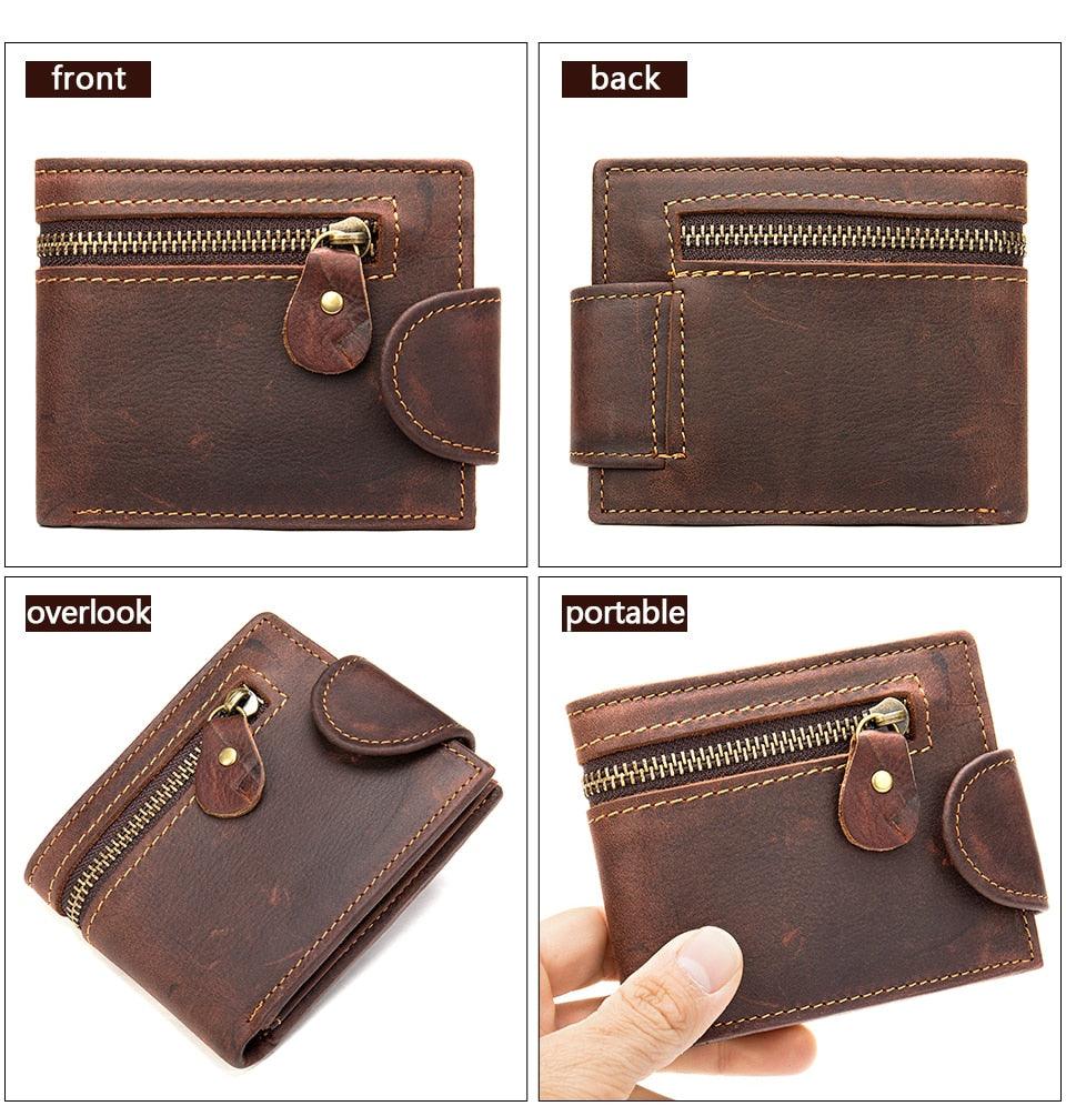 WESTAL Men&#39;s Wallet Genuine Leather Purse For Cards Small Wallets Male Coin Purse Short Leather Wallets Clutch Mens Money Bags