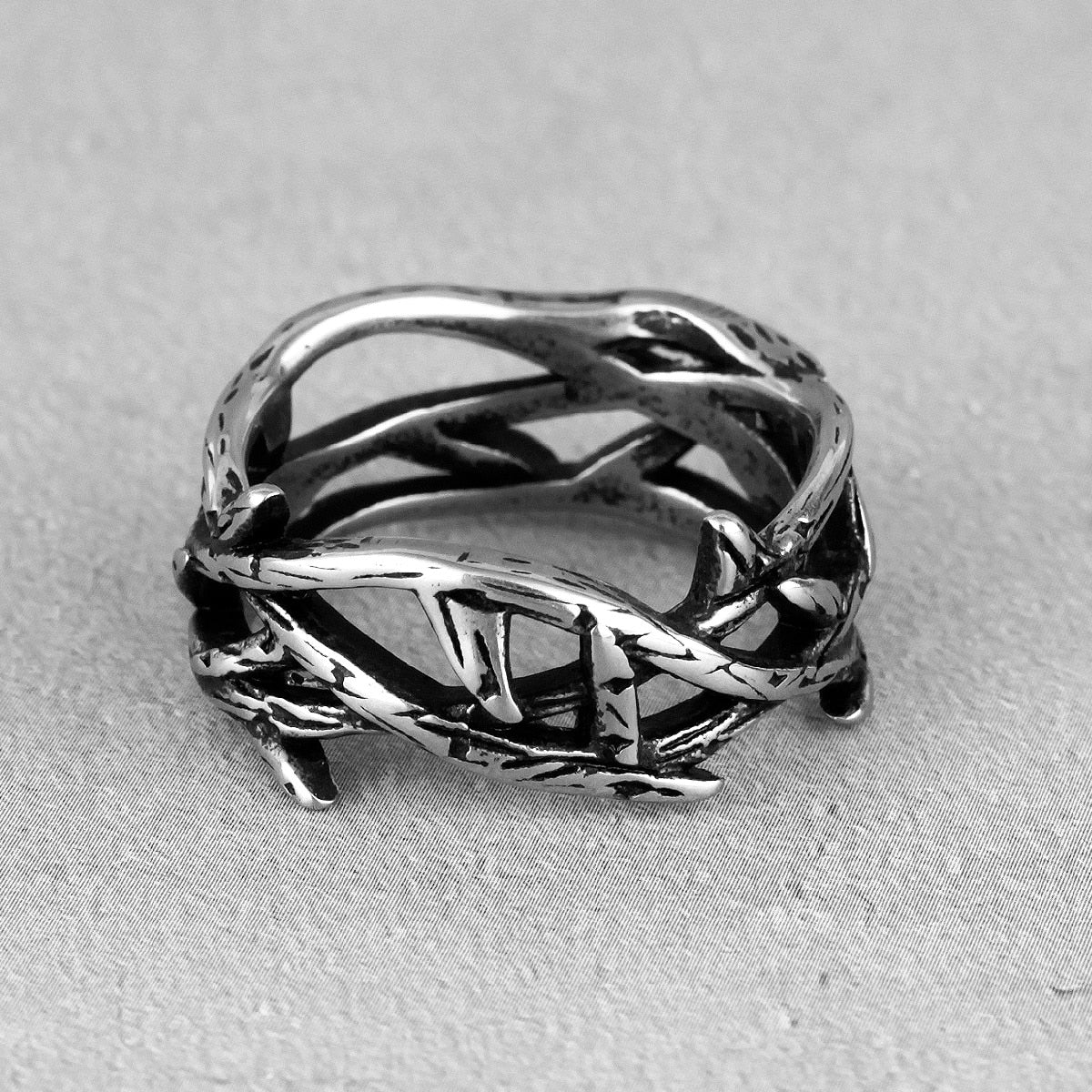 Victory Olive Branch Stainless Steel Mens Rings Punk Simple Retro for Male Boyfriend Biker Jewelry Creativity Gift Wholesale