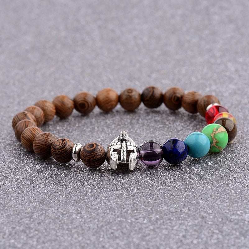 2020 Mens Natural Wooden&amp;Buddha Beaded Bracelet 7 Chakra Yoga Meditation Bracelet Colorful Bracelets For Women ABJ002