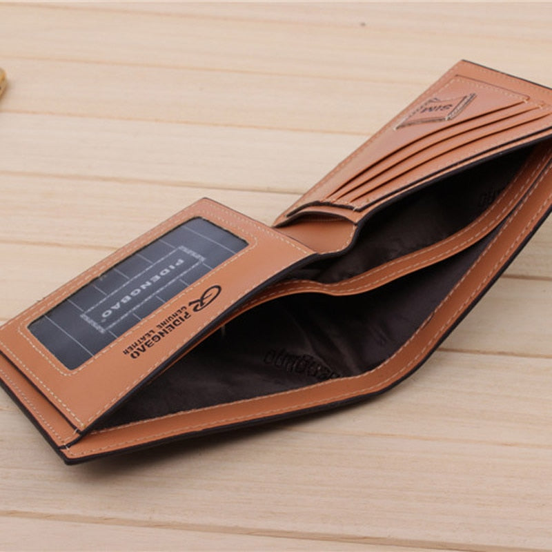 New Brand Plaid Designer Short Men&#39;s Wallets Leather Purse For Male With Card Holder Man Money Bag