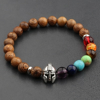 2020 Mens Natural Wooden&amp;Buddha Beaded Bracelet 7 Chakra Yoga Meditation Bracelet Colorful Bracelets For Women ABJ002