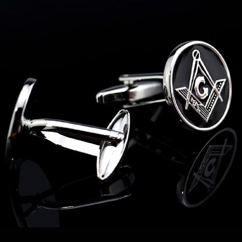 MeMolissa Men&#39;s Retro Cufflinks Silvery Geometric Round Cufflinks for Men Shirt Sleeve Cuff Button Father&#39;s Day Gift