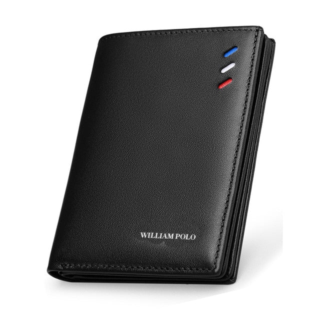 Men Wallets Leather Purse credit card Luxury Card package 2022 WILLIAMPOLO Genuine Leather Men&#39;s WalletsNew Design Men Short