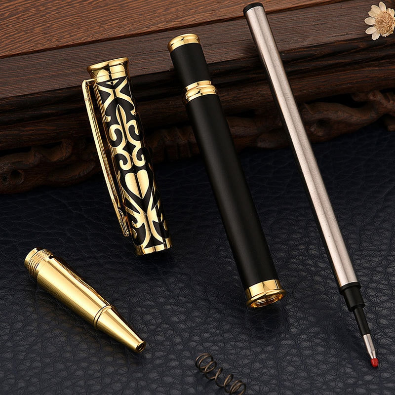 Hot Selling Brass Copper Metal Roller Ballpoint Pen Business Men Gift Signature Writing Pen Buy 2 Send Gift