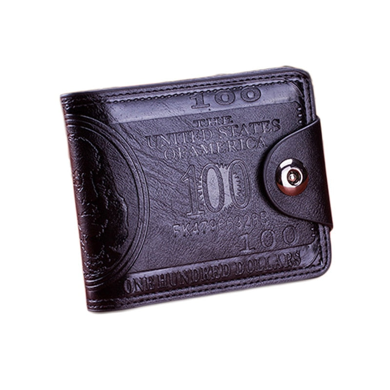 Leather Men Wallet 2022 Dollar Price Wallet Casual Clutch Money Purse Bag Credit Card Holder Fashion New billetera hombre