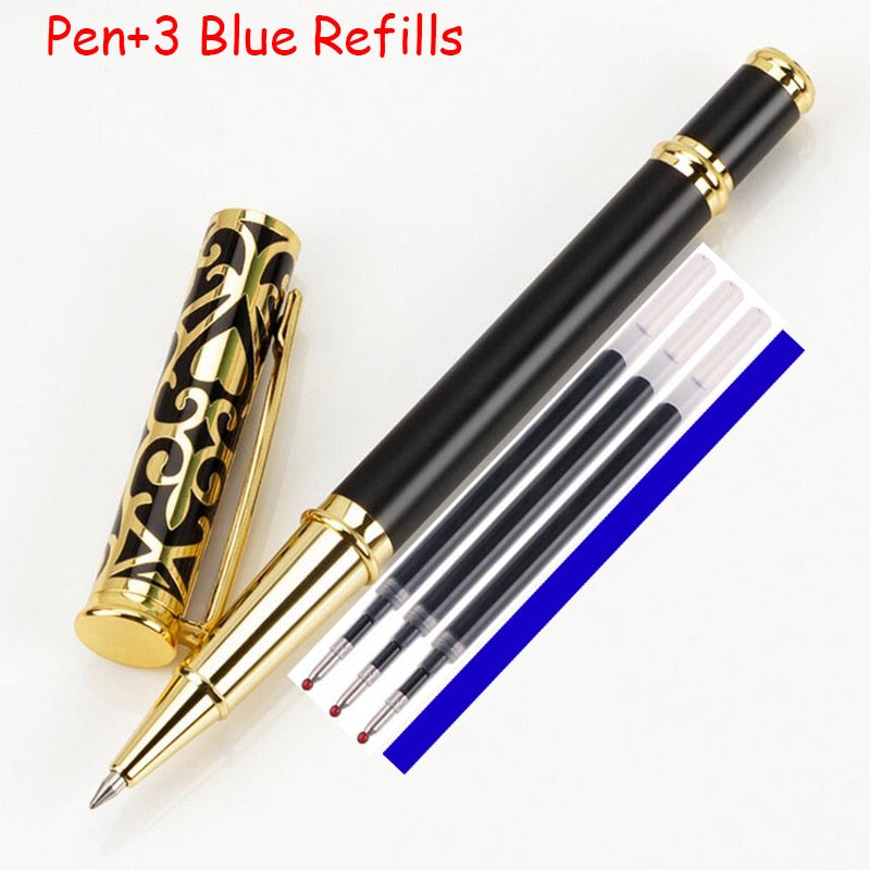 Fashion Design Full Metal Brand Brass Roller Ballpoint Pen Business Men Gift Writing Pen Buy 2 Send Gift