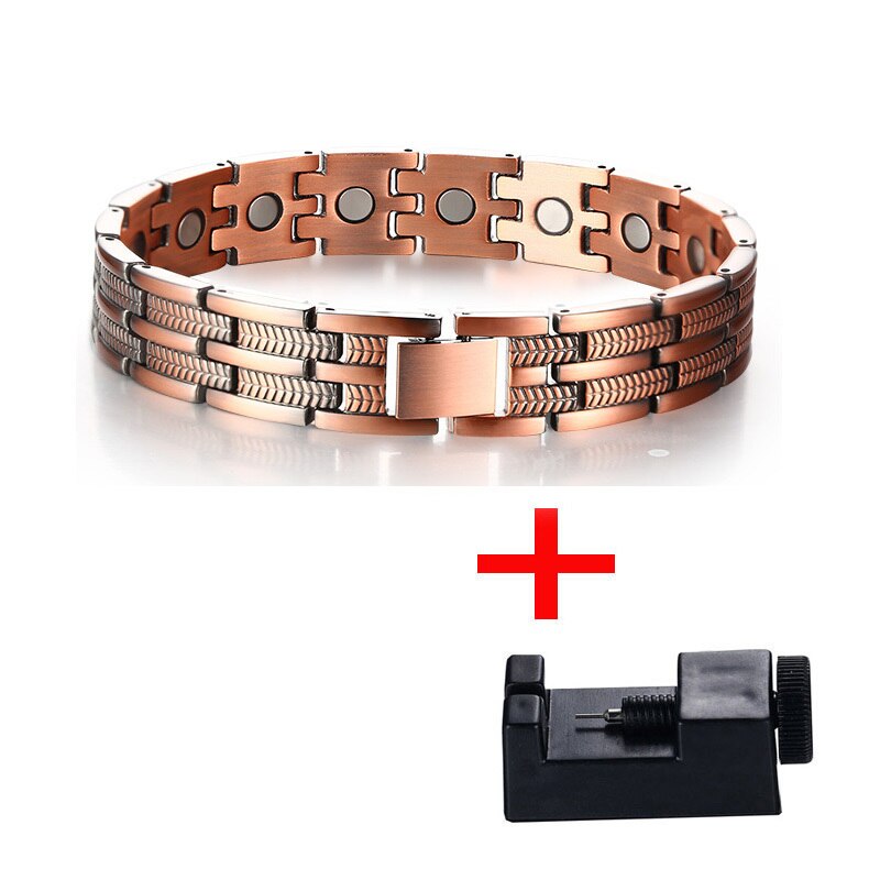 Elegant Pure Copper Therapy Bracelets Mens Pain Relief For Arthritis And Carpal Tunnel Adjustable Bangle Bileklik Erkek