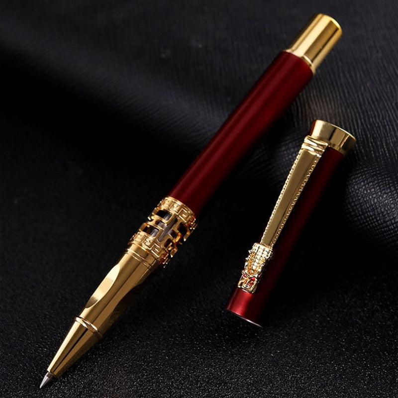 New Arrival Dragon Crystal Diamond Metal Roller Ballpoint Pen Business Men Birthday Gift Pen Best Quality Can Make Logo