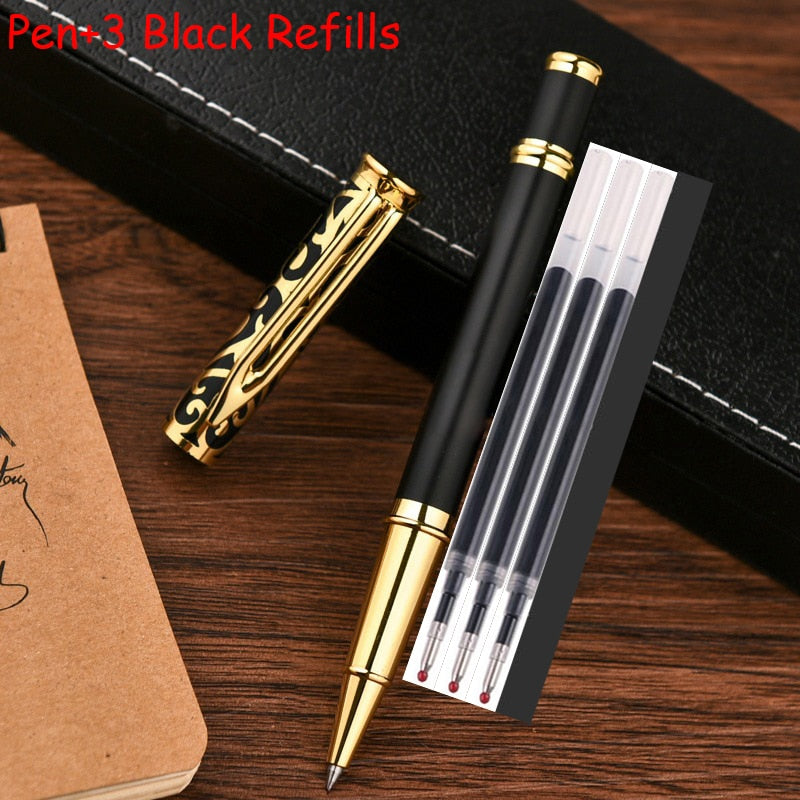 Hot Selling Brass Copper Metal Roller Ballpoint Pen Business Men Gift Signature Writing Pen Buy 2 Send Gift