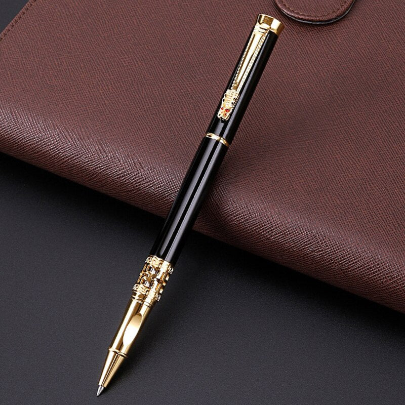 New Arrival Dragon Crystal Diamond Metal Roller Ballpoint Pen Business Men Birthday Gift Pen Best Quality Can Make Logo