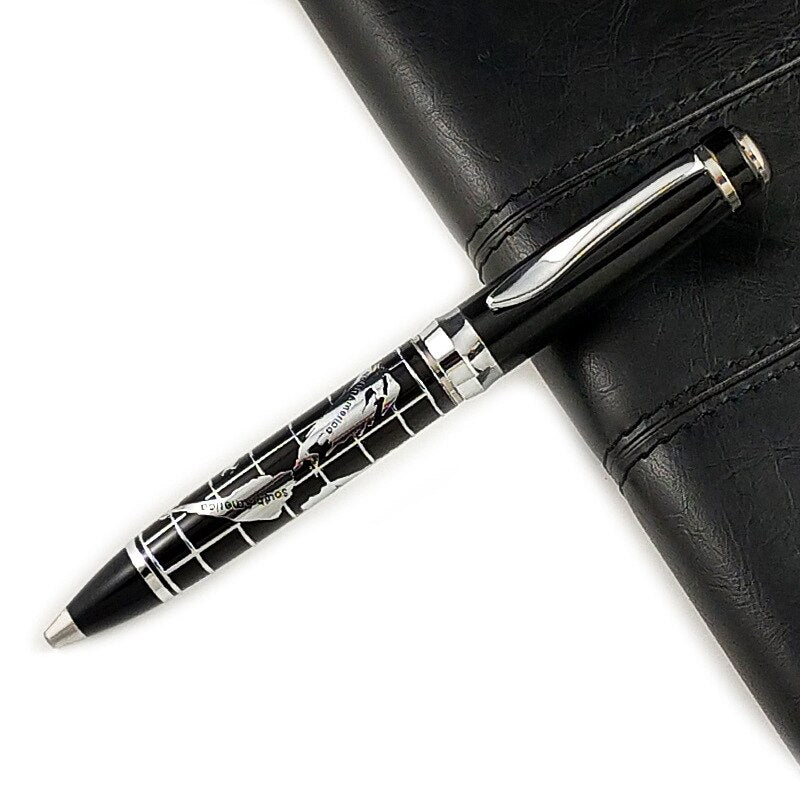 Hot Selling Full Metal World Map Design Roller Ballpoint Pen Office Business Men Birthday Gift Writing Pen Can Make Logo