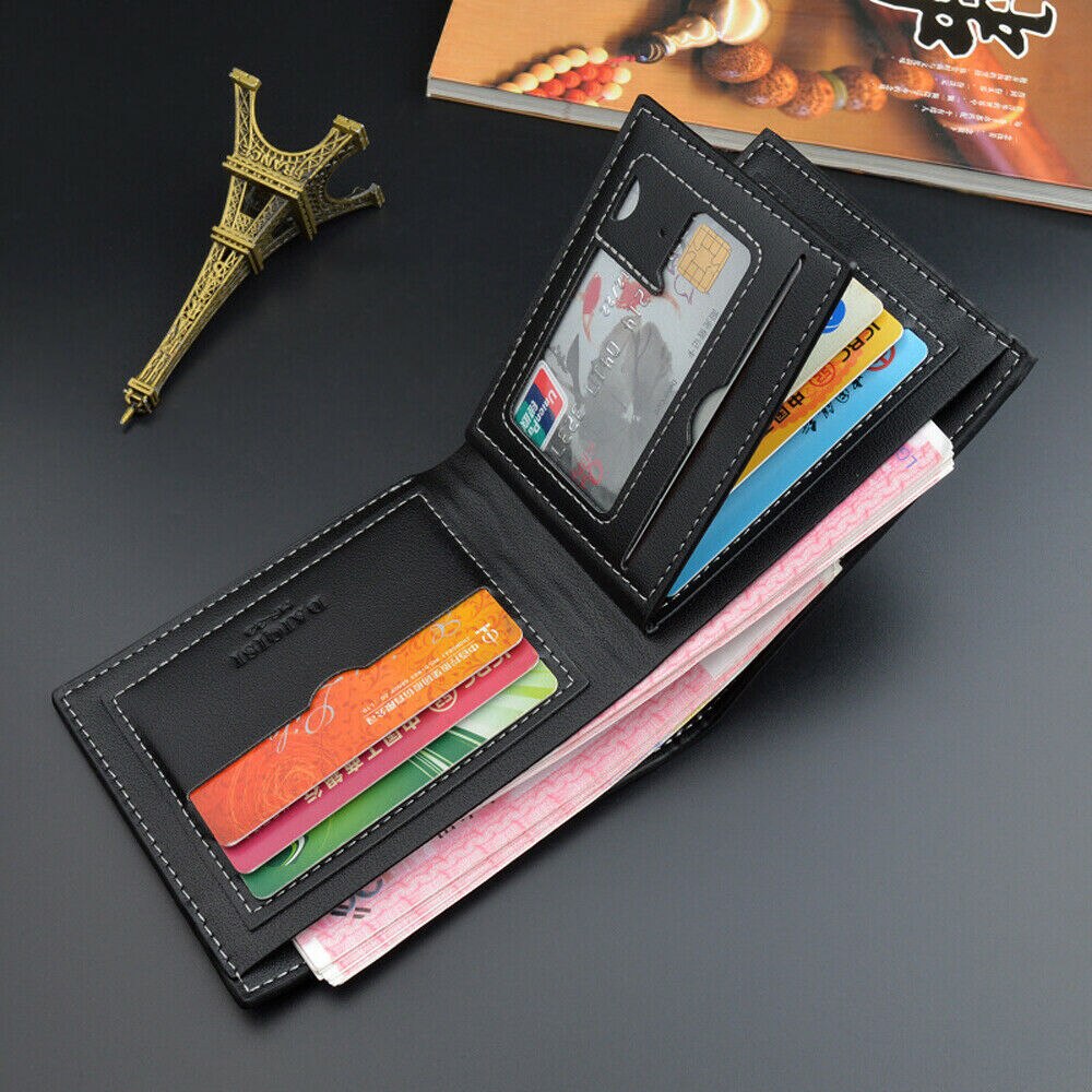 Men&#39;s Wallets Money Purses Billetera Portomonee Hombre PU Leather Credit Wallet Card Holder Business Short Carteras Masculina