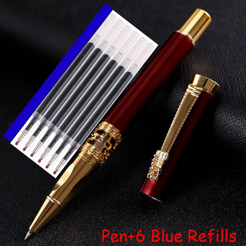 New Arrival Dragon Crystal Diamond Metal Roller Ballpoint Pen Business Men Birthday Gift Pen Best Quality Can Make Logo