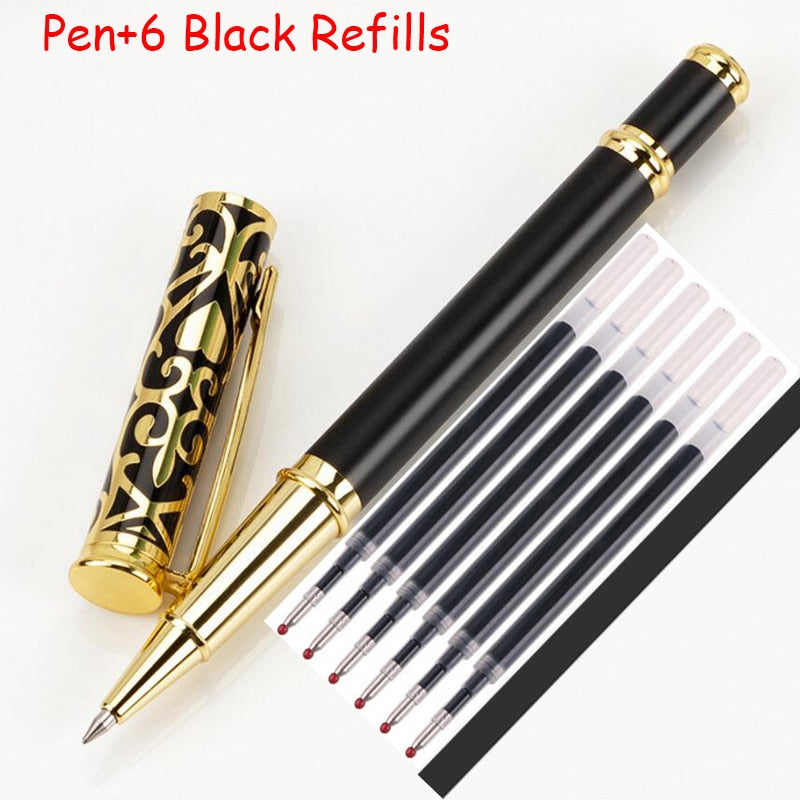 Fashion Design Full Metal Brand Brass Roller Ballpoint Pen Business Men Gift Writing Pen Buy 2 Send Gift