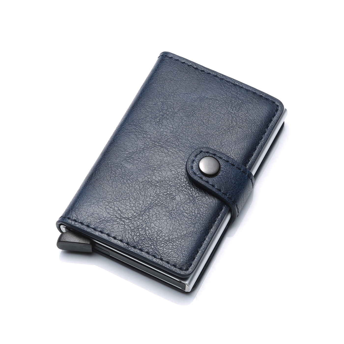 ID Credit Bank Card Holder Wallet Luxury Brand Men Anti Rfid Blocking Protected Magic Leather Slim Mini Small Money Wallets Case