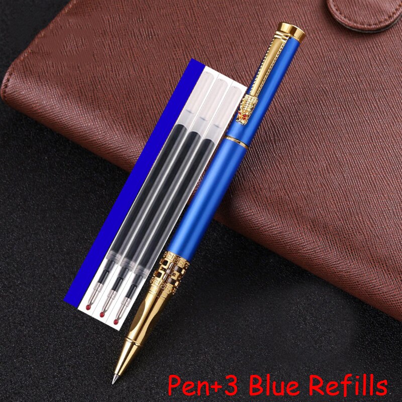 New Arrival Dragon Crystal Diamond Metal Roller Ballpoint Pen Business Men Birthday Gift Pen Best Quality Can Make Logo