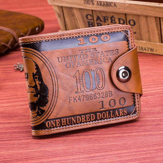 Leather Men Wallet 2022 Dollar Price Wallet Casual Clutch Money Purse Bag Credit Card Holder Fashion New billetera hombre