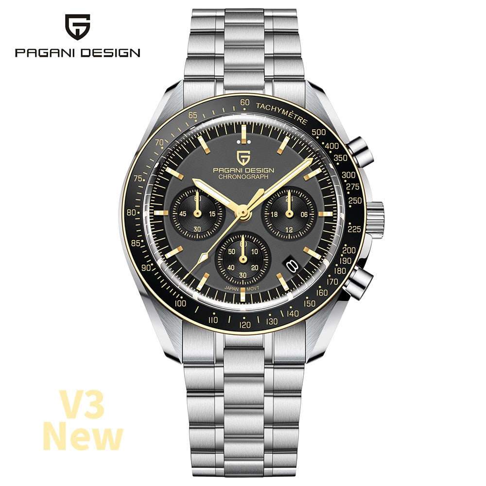 PAGANI DESIGN 2023 New Men&#39;s Watches Top Luxury Quartz Watch For Men Automatic Date Speed Chronograph Sapphire Mirror Wristwatch